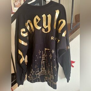 NWT Disneyland Spirit Jersey Sleeping Beauty’s Castle - Size XL Black and Gold